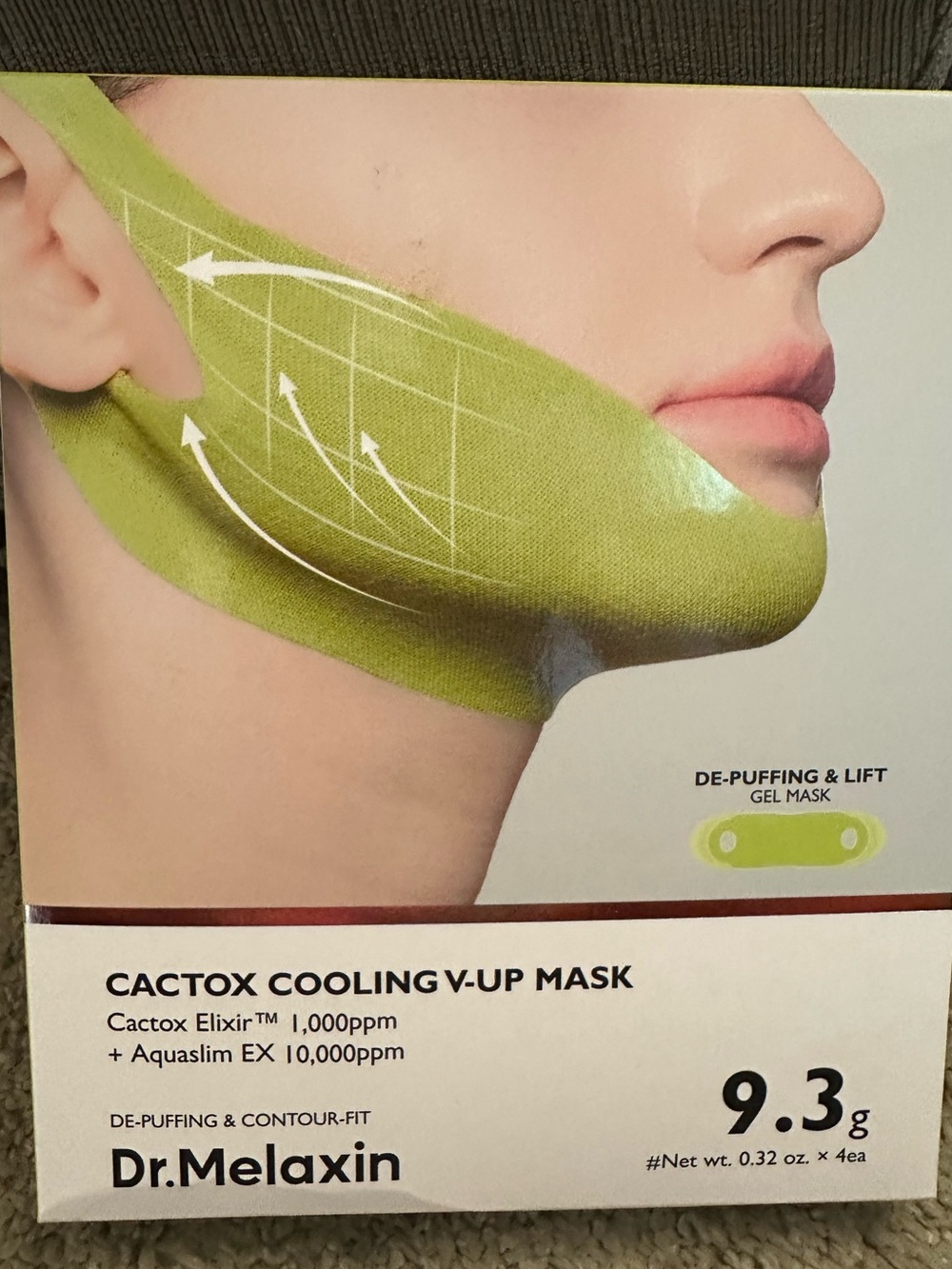 New In Box Dr.Melaxin Cactox Cooling V-Up Mask 9.3g $17 K Korean Beauty